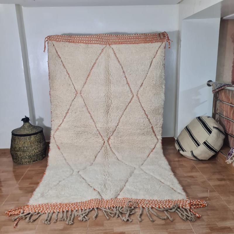 White Imtiaz Marokkaans handgemaakt tapijt